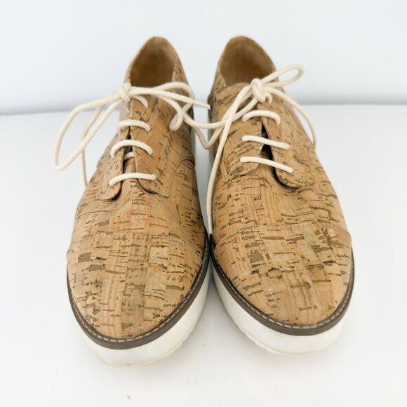 SCHUTZ Oxford Flatform Cut Out Cork Lightweight Contemporary Summer sz 41 - Picture 11 of 15